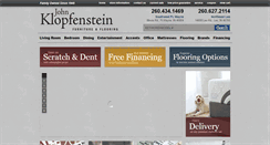 Desktop Screenshot of klopfensteinfurniture.com